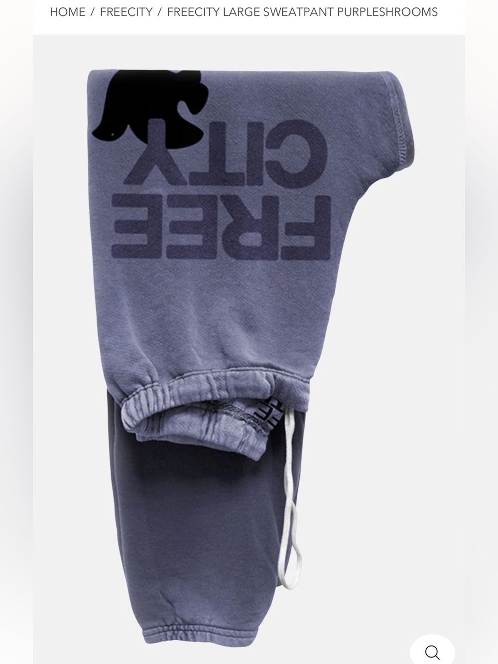 FREECITY LARGE SWEATPANT PURPLESHROOMS xs